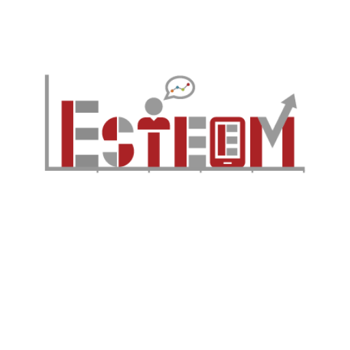 ESTEEm grey and red icon